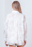 Ivory Embroidery Detail Button Down Top