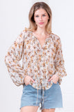 Flower Printed Button Down