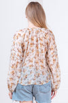 Flower Printed Button Down