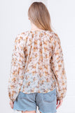 Flower Printed Button Down