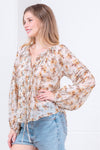 Flower Printed Button Down