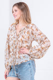 Flower Printed Button Down