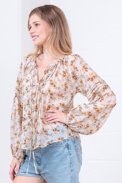 Flower Printed Button Down