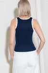 Navy Sweater Tank Top