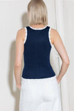 Navy Sweater Tank Top