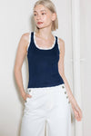 Navy Sweater Tank Top