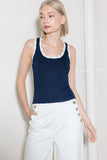 Navy Sweater Tank Top