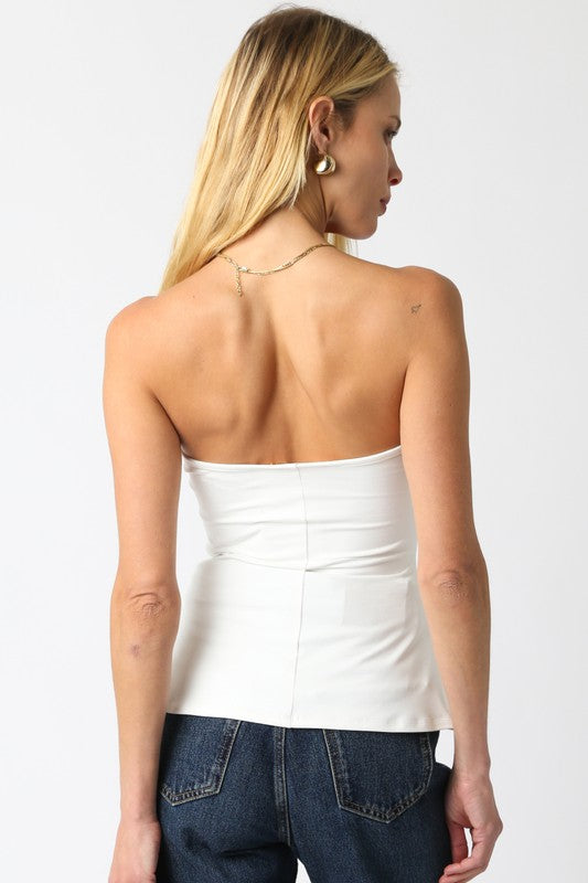 Ivory Strapless Top