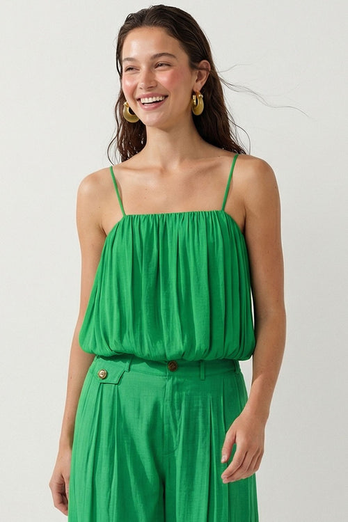Green Bubble Tube Top