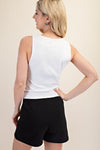 Cream Draped Neckline Top