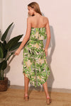 Green Leaf Strapless Jumpsuit