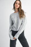 Heather Grey Back Bow Knit Top
