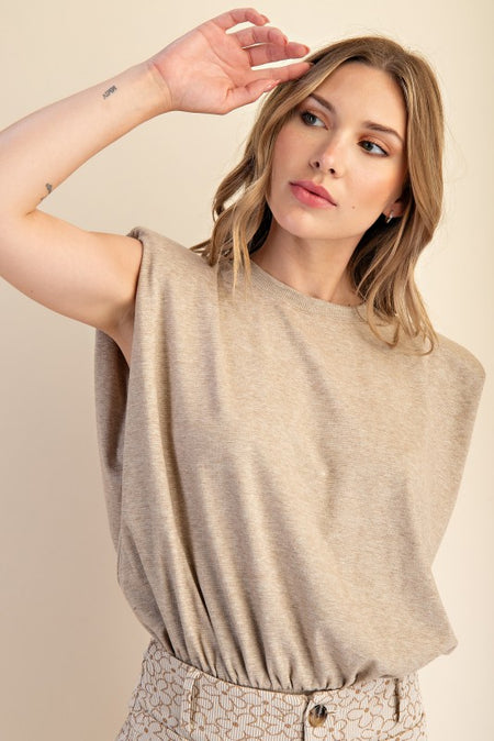 Blue Braid Detail V-Neck Blouse