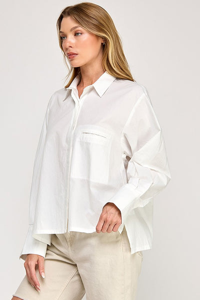 White Button Up Top