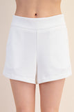 White High Waisted Shorts