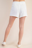 White High Waisted Shorts