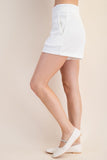 White High Waisted Shorts