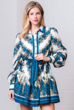 Blue Multi Floral Dress