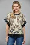 Black and Gold Abstract Patterned Blouse