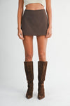 Chocolate High Waisted Mini Skort