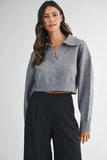 Grey Collared Sweater