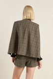 Plaid Woolen Capelet