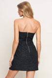 Black Tweed Mini Dress