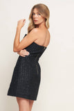 Black Tweed Mini Dress