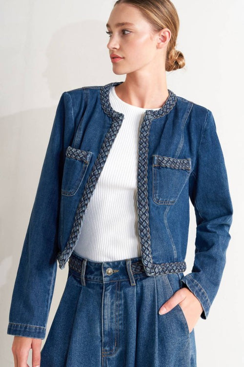 Braided Denim Jacket