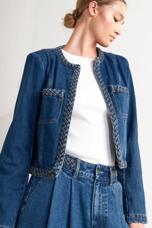 Braided Denim Jacket
