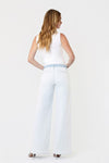 High Contrast Striped Wide Leg Jeans