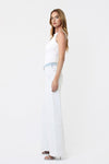 High Contrast Striped Wide Leg Jeans