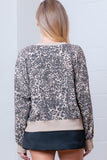Beige Leopard Print Pullover