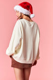 Ivory Multi Colored Bow Sweatshirt