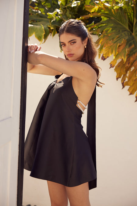 Red Button Detailed Dress