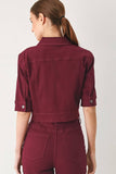 Burgundy Washed Twill Jacket
