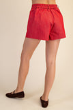 Red High Waisted Shorts