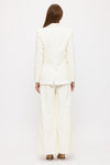 White Faux Leather Blazer