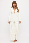 White Faux Leather Blazer
