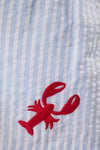 Stripe Shirt With Lobster Embroidery