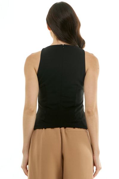 Black Square Neck Tank