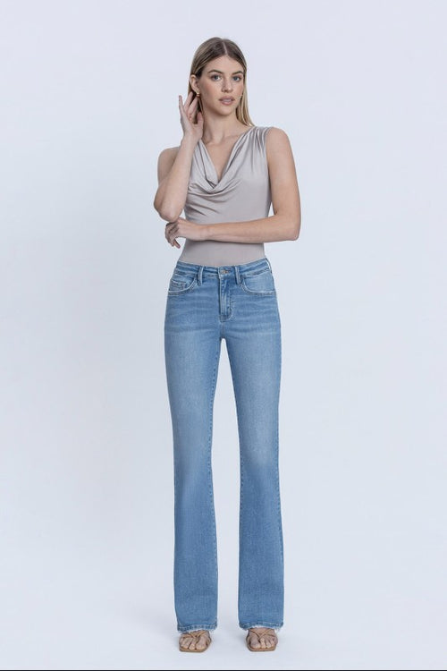 Blue High Rise Bootcut Jean