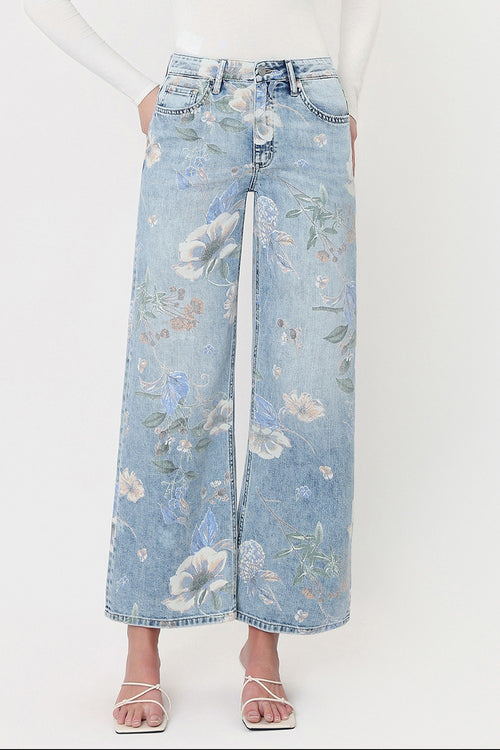 Super High Rise Floral Extreme Vintage Flare Jeans