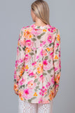 Floral Printed Long Sleeve Button Up