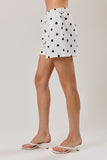 High Rise Polka Dot Print Sweatshorts