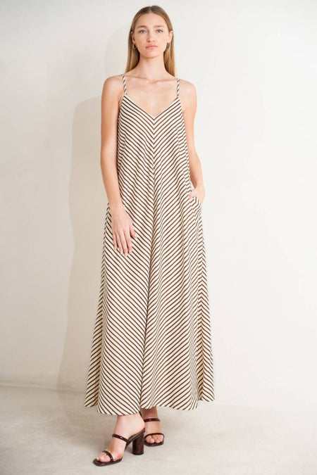 Red Button Detailed Dress