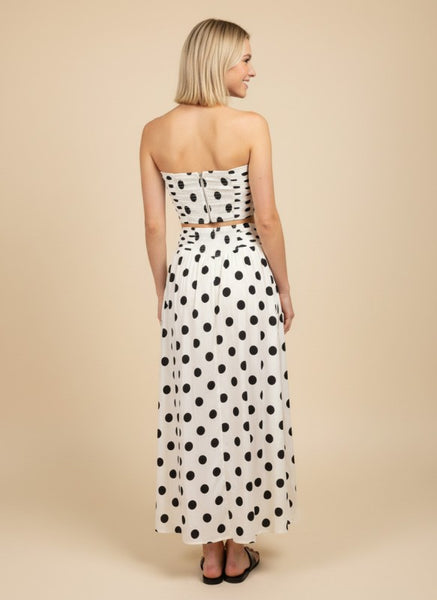 Polka Dot Tube Top & Maxi Skirt Set