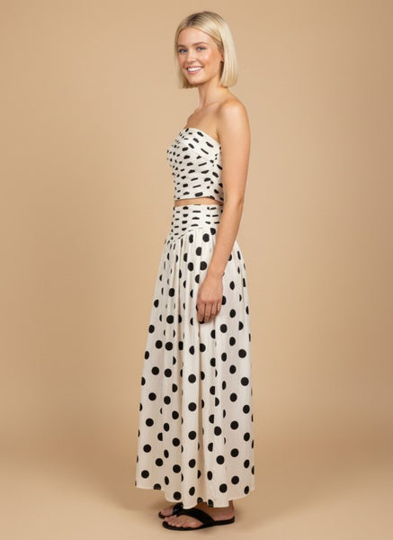 Polka Dot Tube Top & Maxi Skirt Set