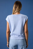 Light Blue Flag Sweater Sleeveless Top