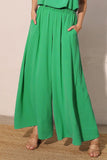 Green Wide Leg Pants